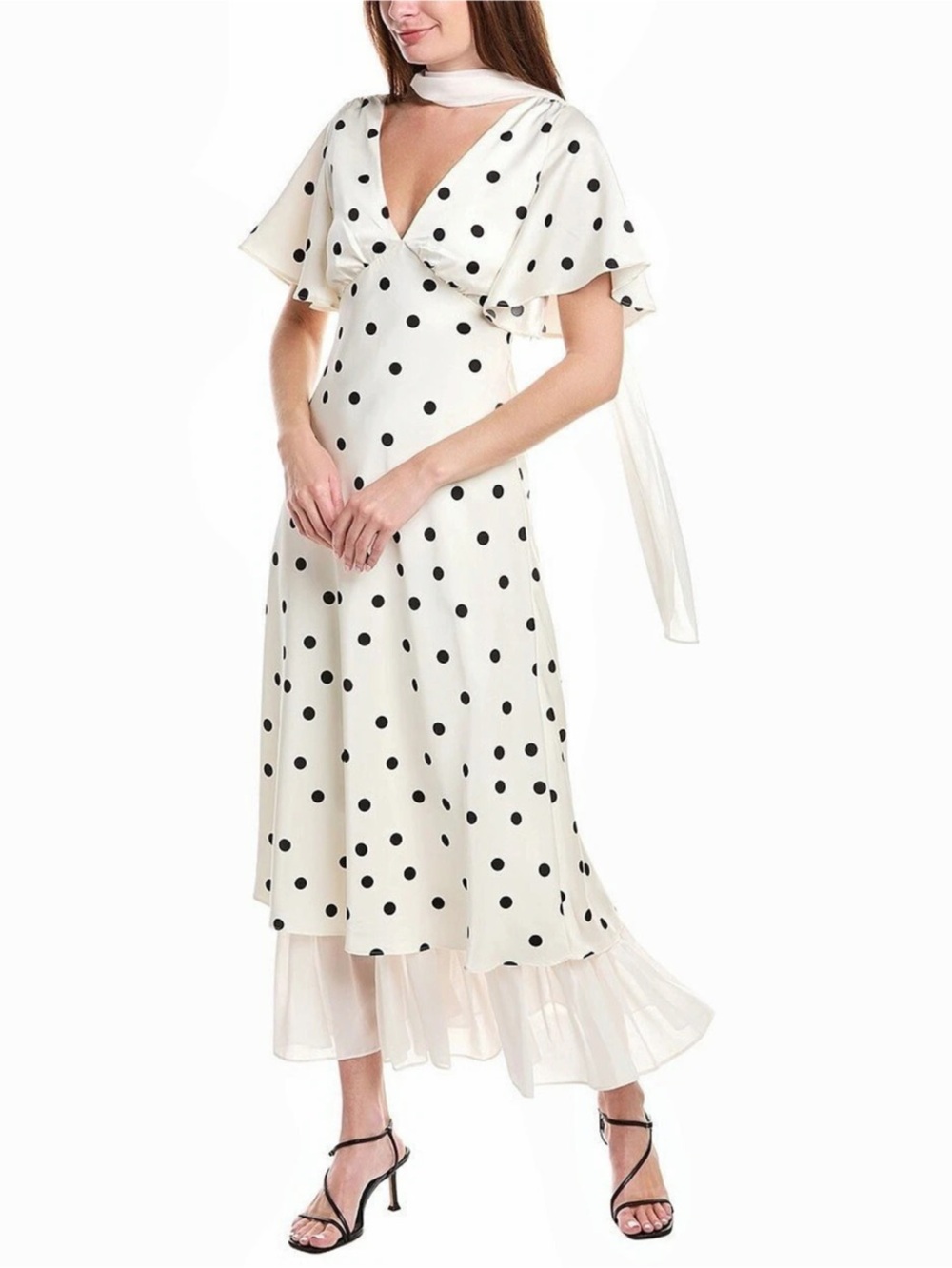 En Saison Floretta Polka Dot A-Line Maxi Dress NWT | Size L
